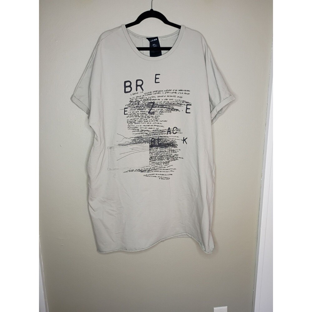 Studio B3 Size Medium Shirt Dress Alternative Layering Graphic Grunge Style